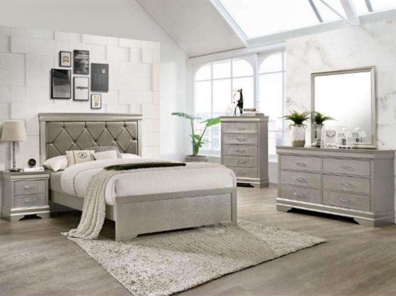 Great Deal!!🎉🎉Brand new !! 4-PIECE QUEEN bedroom set With Affordable Price!!