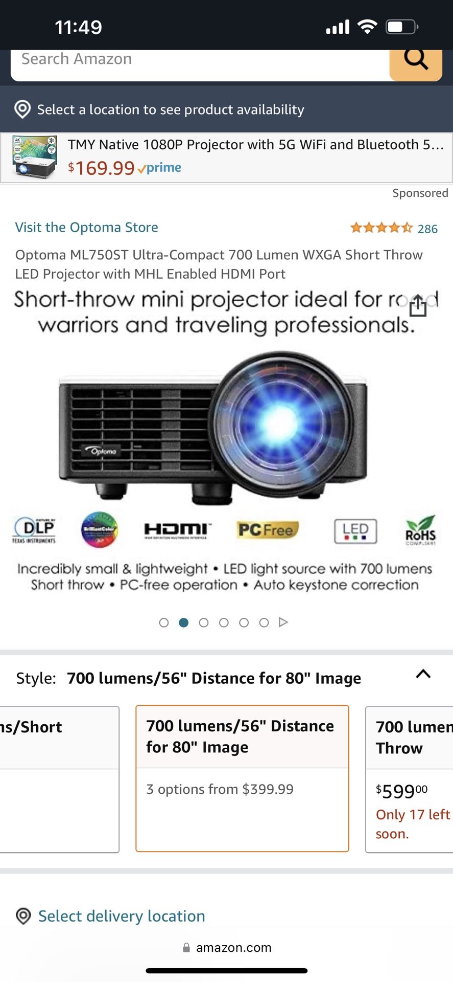 Brand New Projectors Ml1050 And Ml750