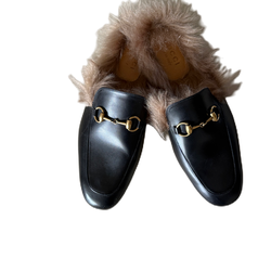Gucci Princeton Mule with Plush Brown Fur