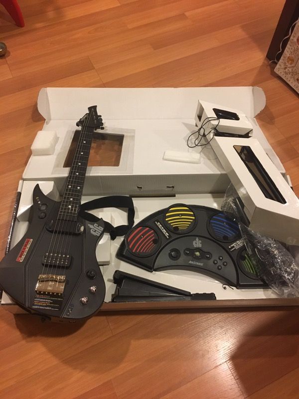 Xbox 360 power GIG band kit guitar air strike drums