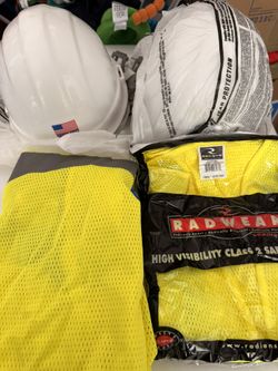 New - Hard hat and safety vest set (2)
