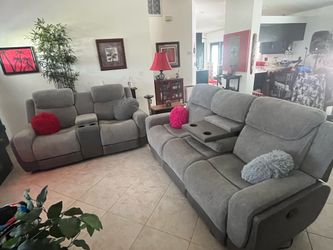 Reclining Sofa and Love Seat Set