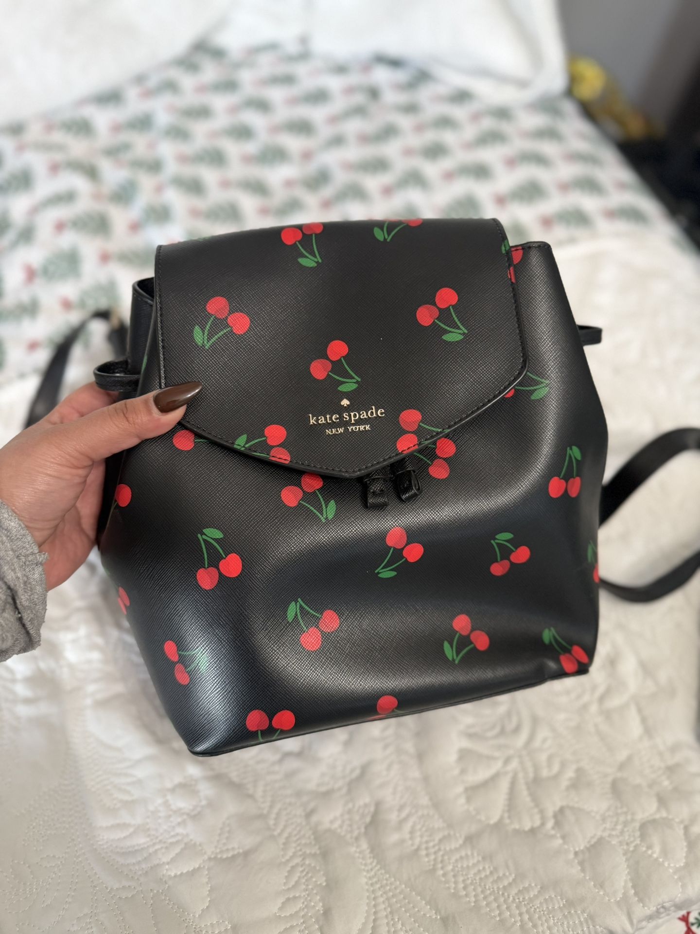 Kate Spade Black/navy Cherry Back Pack