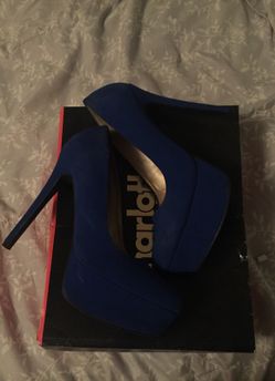 Blue cobalt blue heels size 8