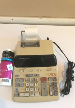 Sharp el-219R Printer calculator 12 digit Comes with extra paper