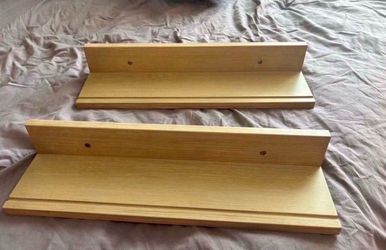 Wood shelves