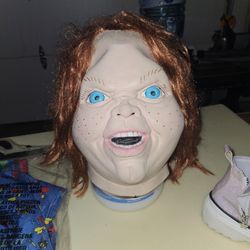 Chucky Halloween Costume With Rubber Mask