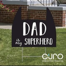 Father's Day Yard Signs Batman Superhero