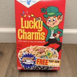 Stranger Things General Mills Upside Lucky Charms Cereal Box NIB
