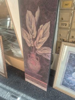 Tall Botanical Vase Wall Art Print