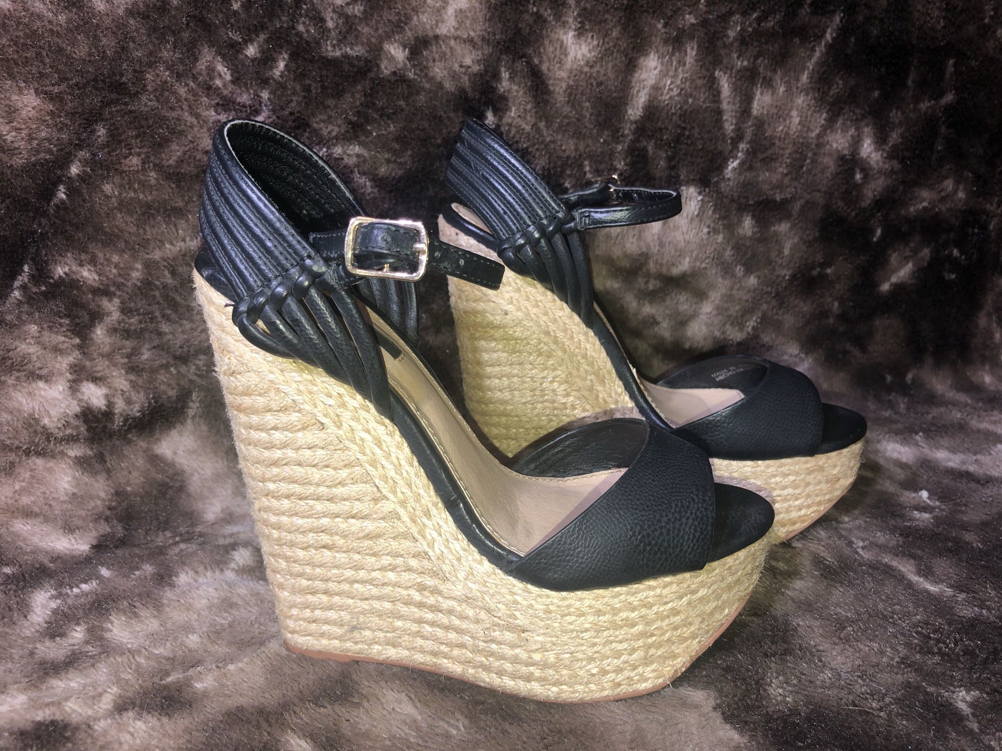 Black Platform Heels 6.5