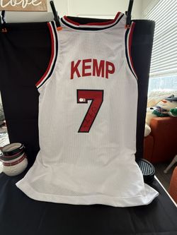 Shawn Kemp Autographed Team USA Jersey Sz XL New / Sonics 