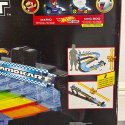 Hot Wheels Mario Kart Rainbow Road Race Track Set | Lights & Sounds | Brand New