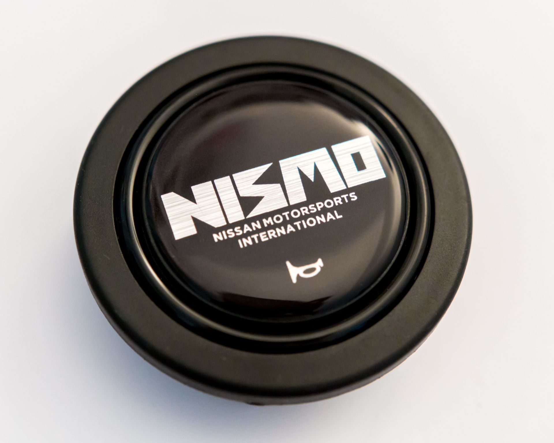 Nissan Nismo Horn Button (Momo Steering Wheel Nardi OMP Sparco NRG) 240z 260z 280z Roadster 510 Nissan Motorsports International Skyline Sunny