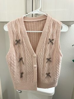Cute Cozy Vest with Bows