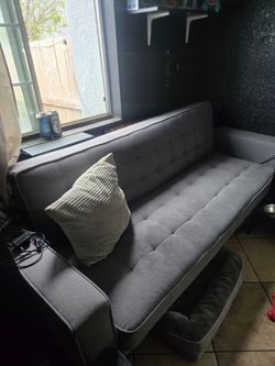 Grey futon