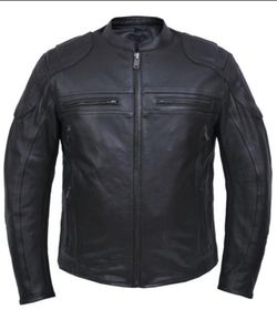 Unik Leather Motorcycle Jacket - Large