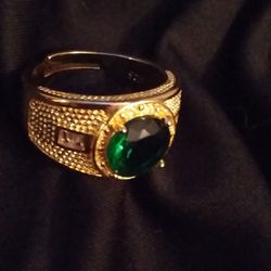 Green 5Ct Gemstone SS  Engagement Ring him or her