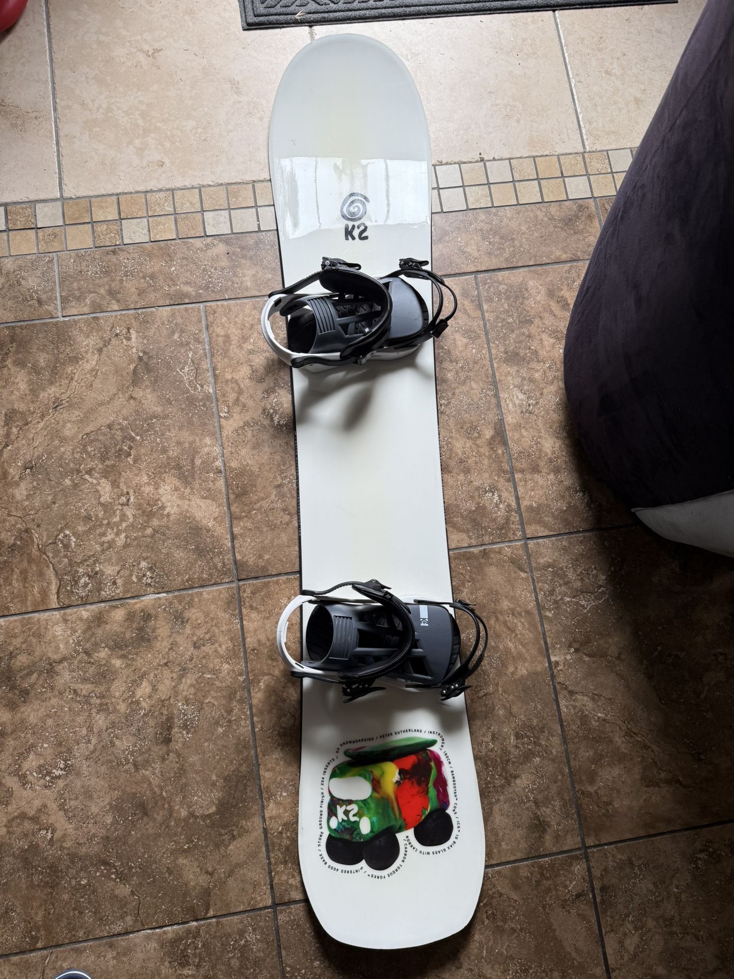 k2 instrument snowboard 160cm with bindings