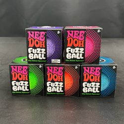 NeeDoh Fuzz Ball - Purple Pink Green Orange Blue Available