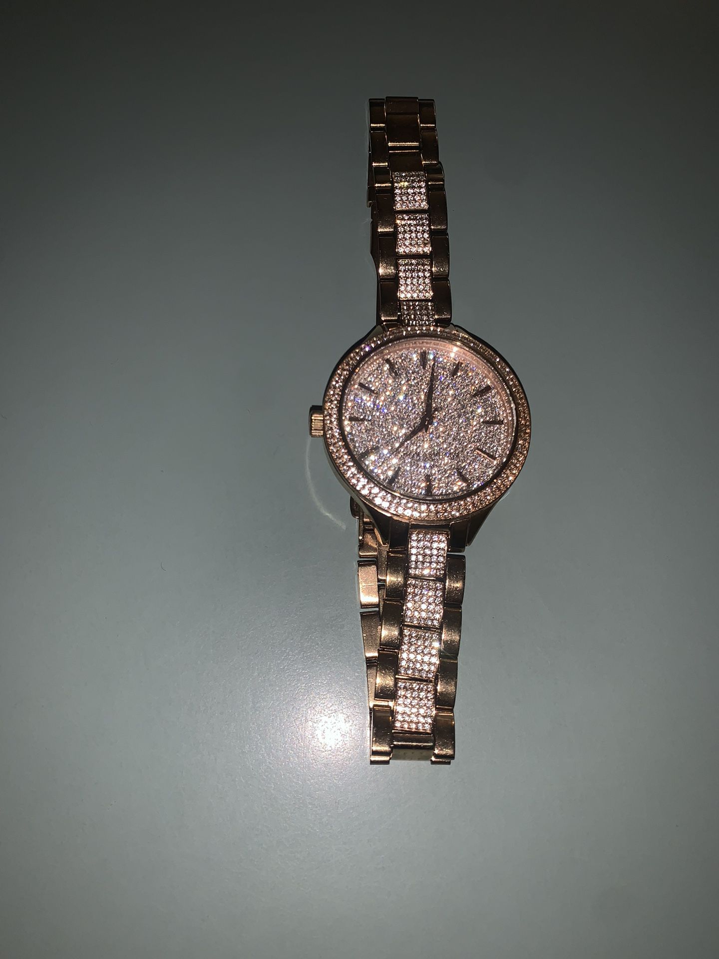 Michael Kors Rose Gold Crystal Pave Watch MK 3799