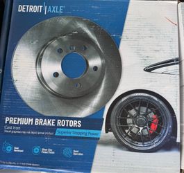 2 Brand New Detroit Axle Front Brake Rotors —Pair