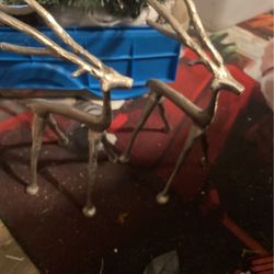 Two metal reindeer’s