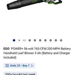 Ego Leaf Blower + 56 Volt Battery 