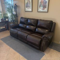 Ashley Leather Reclining Sofa