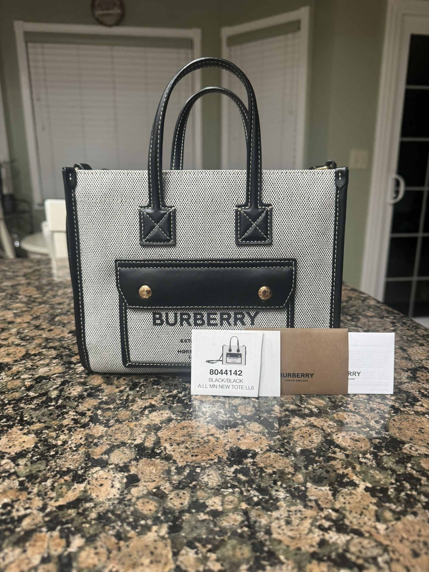 Burberry Freya Shopping Tote Canvas Small $400