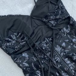 Long Black Prom Dress Size S 