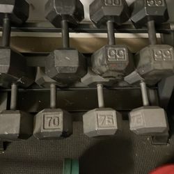 Heavy dumbbells 55 to 100