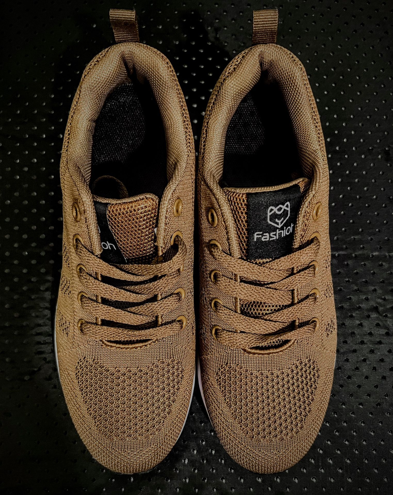 New Fashion Women Lightweight Knit Sneakers Breathable LaceUp Kaki 6