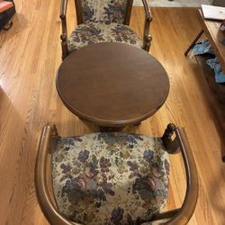 Small Coffee Table And Two Chairs