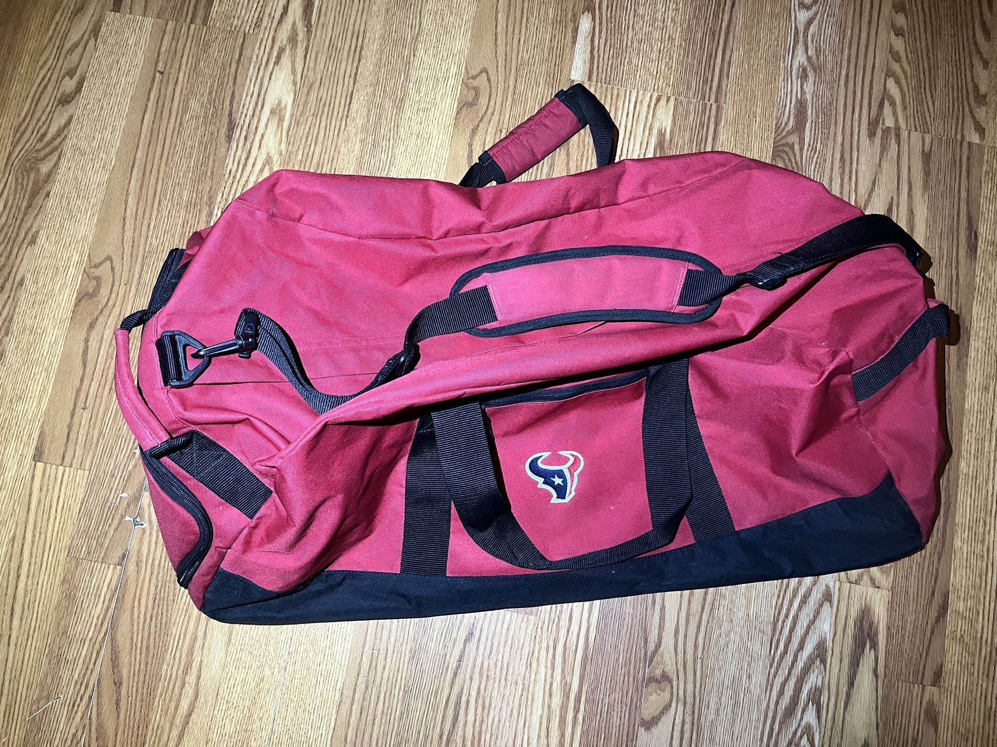 Houston Texans large duffle bags Apprx 32” long and 16” wide