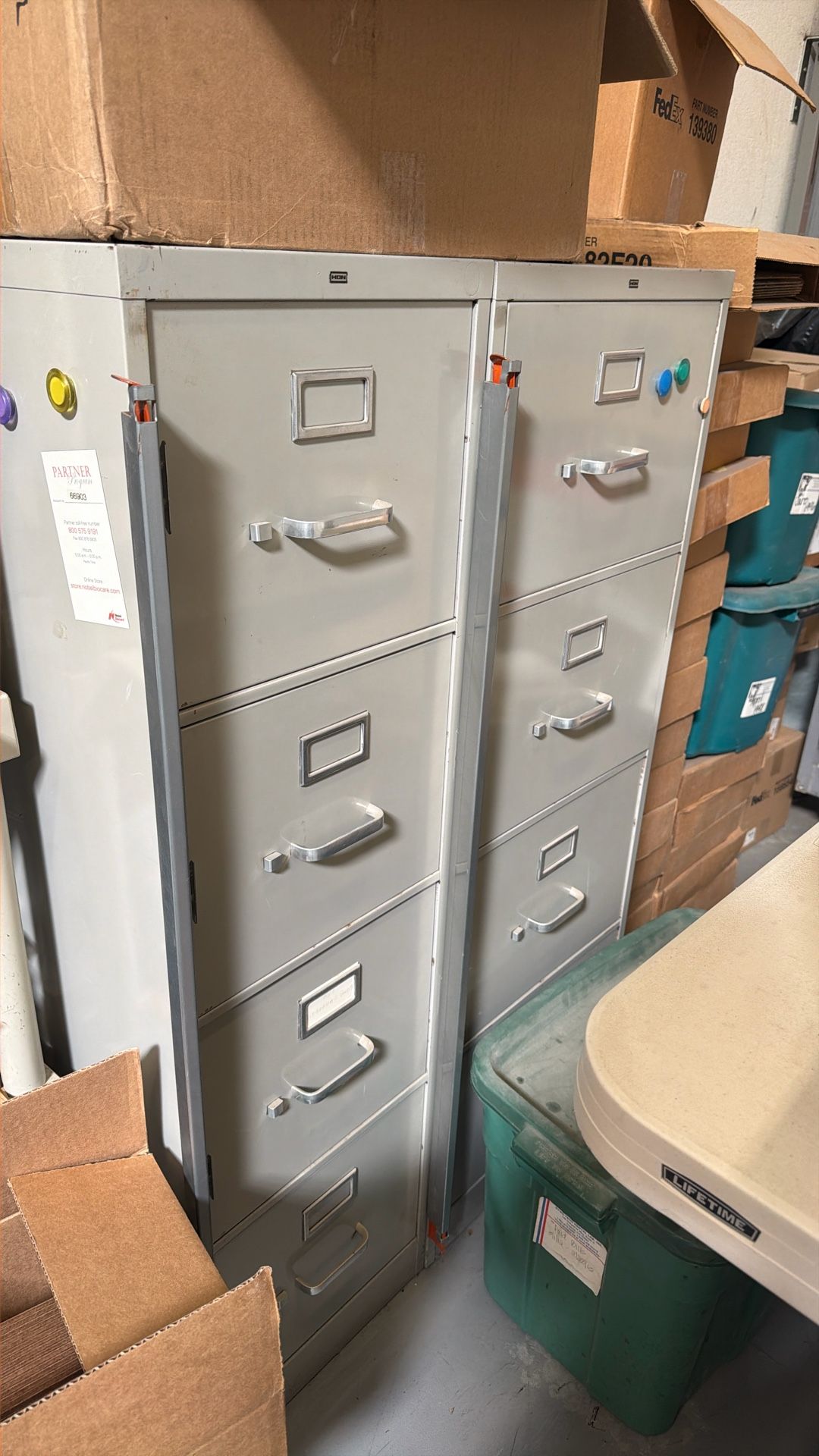 4 Drawer File Cabinets X 2