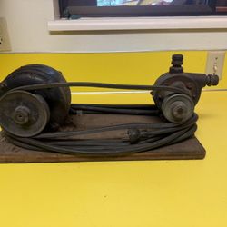 Antique, Ellington, Electric Company, Motor And Belt Drive Pump Working