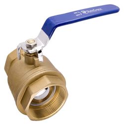 3" Brass Ball Valve - Full Port 600WOG for Water, Oil, and Gas with Blue Handle