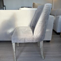 Cushioned Gray Chair 