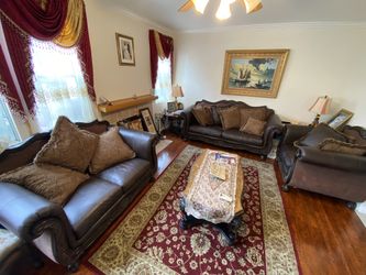 3-Piece Leather Couch Set