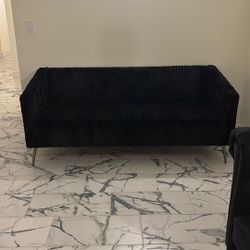 Black Comfortable Couch IKEA With Metal Legs
