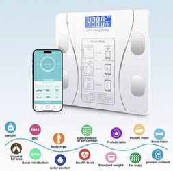 Electronic Body Scale, Bathroom Scale, High-Precision Body Scale With LCD High-Definition Display And Temperature Display, Extra-Wide Platform, High-P