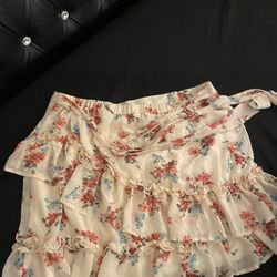 Plus Size Floral Skirt