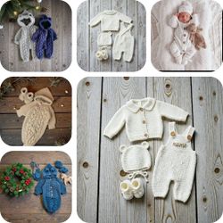 knitted jumpsuit. Baby Shower Gift. 