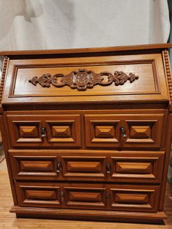 Solid Teak Drop-down Desk /Dresser