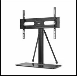 Brand New Universal Swivel TV Stand for 40-75 in. LCD/LED TVs - Height Adjustable Tabletop TV Mount with Glass Base
