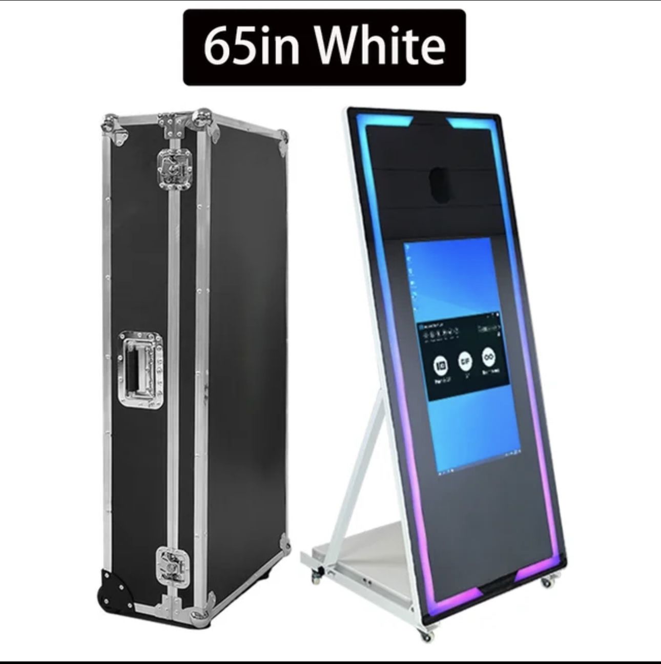 Magic Mirror 65in. White Photo Booth