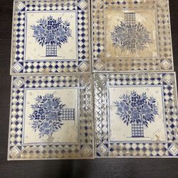 Four Pieces Of Porcelain  Tiles