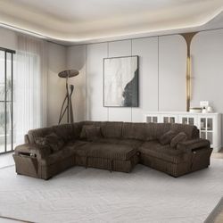 Sectional RECLINER With Bed Out 