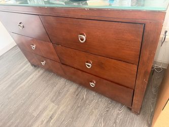 Cherry Wood 7-Drawer Dresser